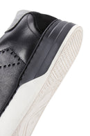 Men's Black Leather Sneaker | Derimod