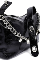 Women's Black Long Strap Chain Detailed Shoulder Bag | Derimod