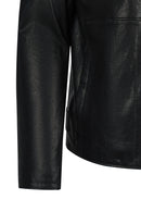 Endrick Male Black Slim-Fit Leather Jacket | Derimod