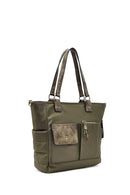 Woman Khaki Long-Strap Fabric Shoulder Bag | Derimod