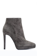 Women's Suede Leather Bootie | Derimod