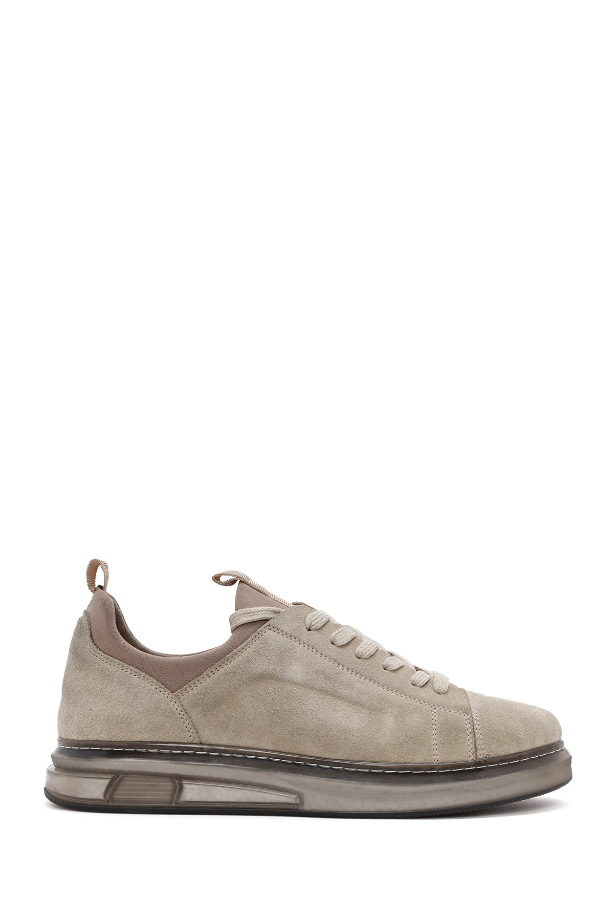 Erkek Bej Bağcıklı Süet Deri Sneaker WM660005DS | Derimod