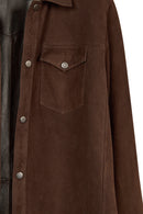 Martinez Male Brown Suede Leather Shirt Jacket | Derimod