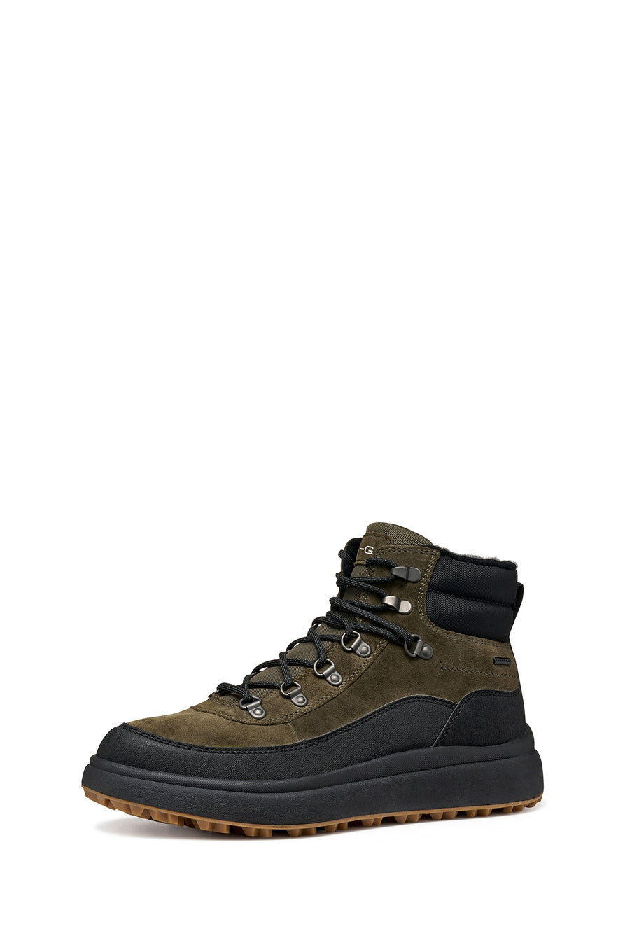 Geox Men Khaki A Granito + Grip B Abx D - Sue Lace Leather Outdoor Boot