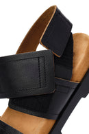 Camper Men's Black Brutus Leather Sandals | Derimod