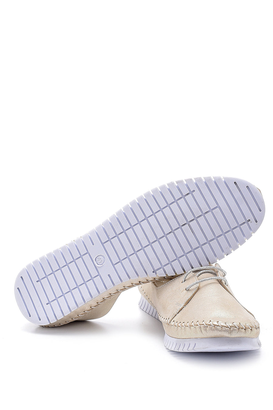 Women's Leather Silvery Shoes