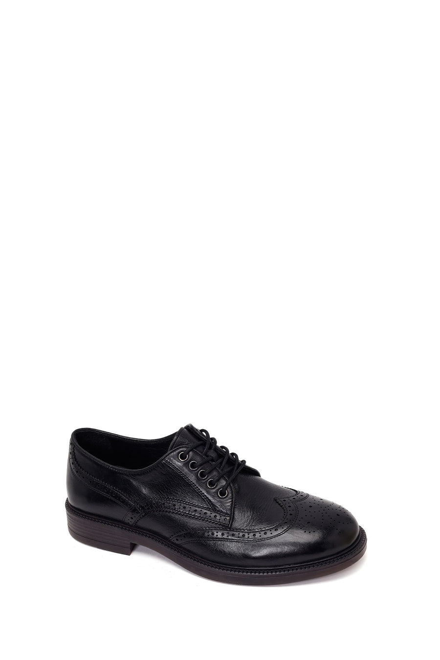 Male Black Lace-up Leather Casual Shoes