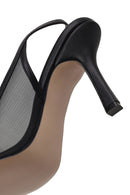 Woman Black Open-Back Stiletto Shoes | Derimod
