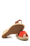 Women's Suede Wedge Heeled Espadrille Shoes | Derimod