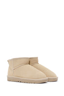 Women's Cream Short Suede Boots | Derimod