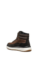 Geox Men's Brown Granito + Grip Abx Laced Waterproof Leather Casual Boots | Derimod
