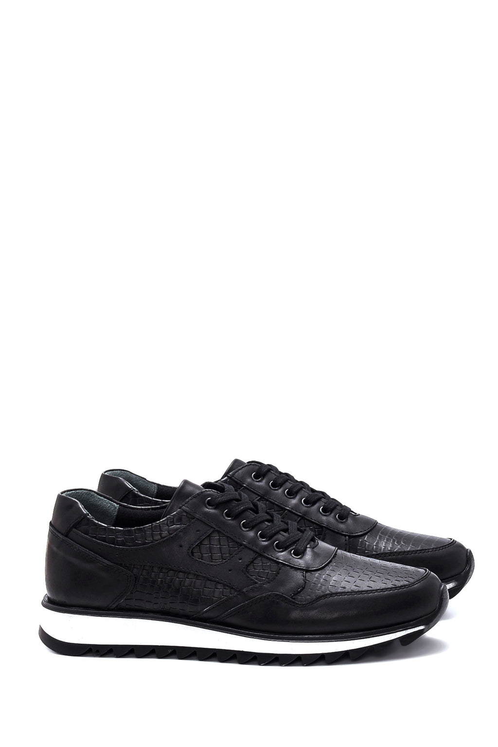 Erkek Deri Desenli Sneaker