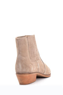Women's Suede Leather Heeled Boots | Derimod