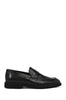 Men's Black Leather Classic Loafer | Derimod