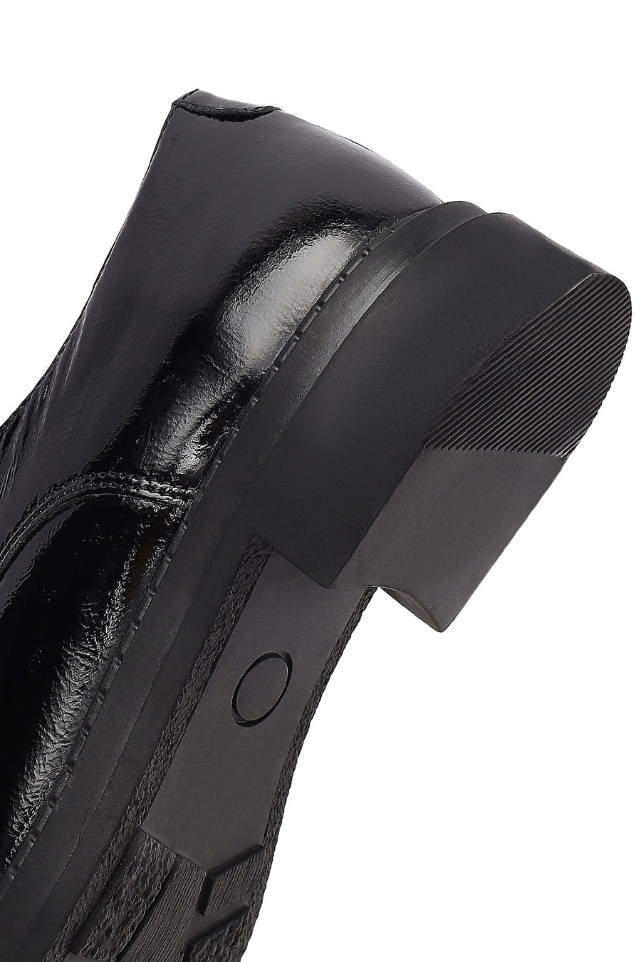 Woman Black Patent Leather Leather Casual Shoes