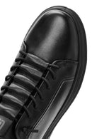 Male Black Lace-Up Leather Sneaker | Derimod
