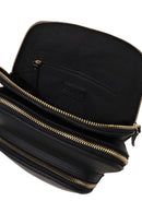 Woman Black Leather Backpack | Derimod