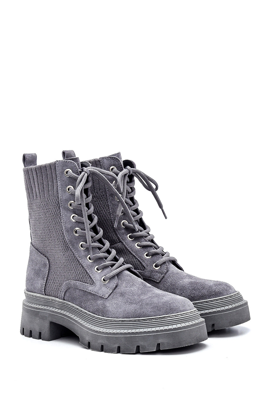 Women's Leather Boots with Socks