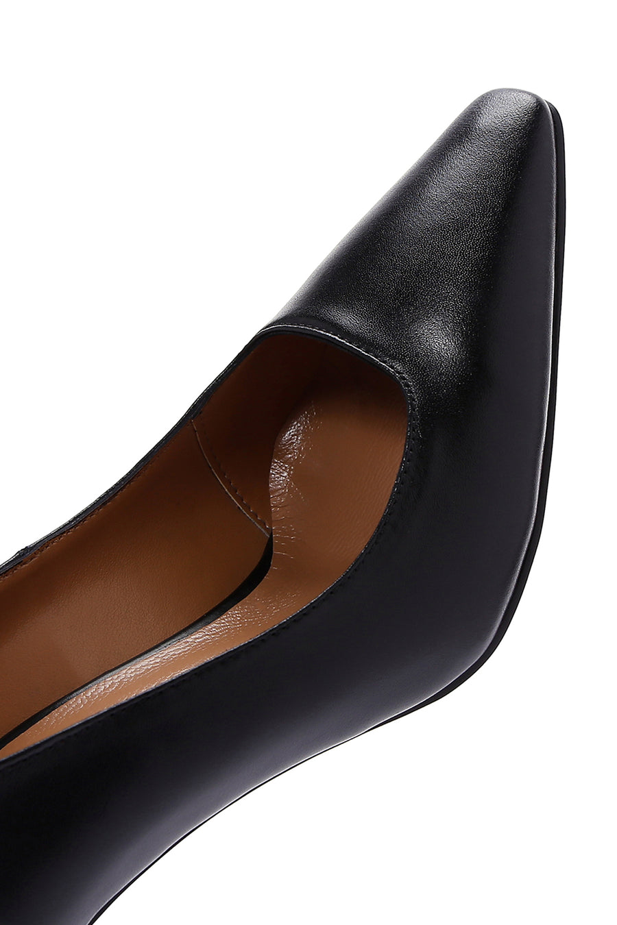 Women's Black Leather Stiletto