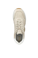 Geox Women Beige Low-Top Lace-Up Thick Sole Suede Leather Sneaker | Derimod