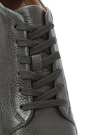 Male Khaki Lace-up Leather Sneaker | Derimod
