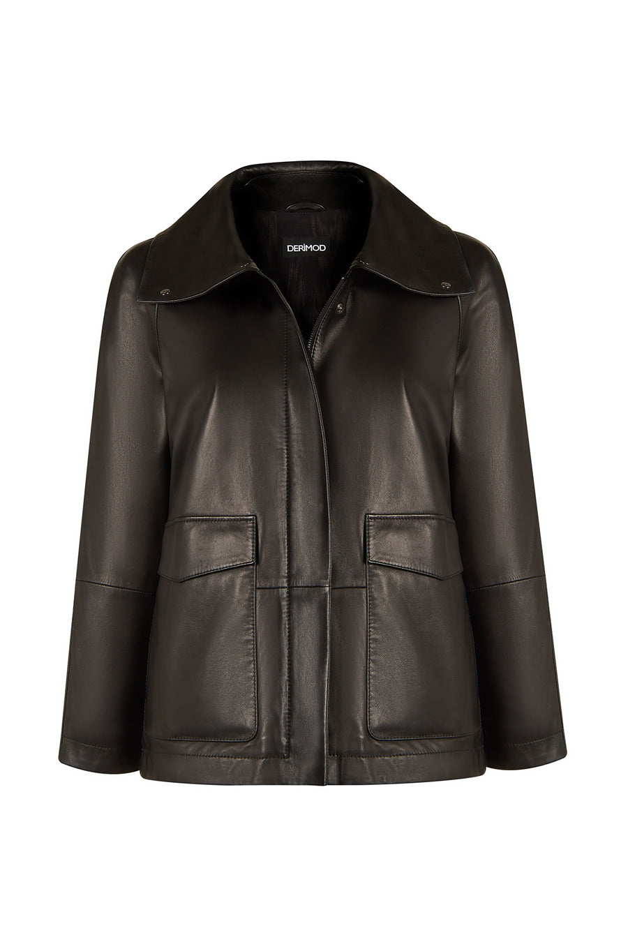 Florida-X Woman Black A-Line Leather Jacket