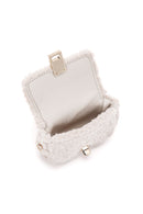 Women's White Plush Mini Crossbody Bag | Derimod