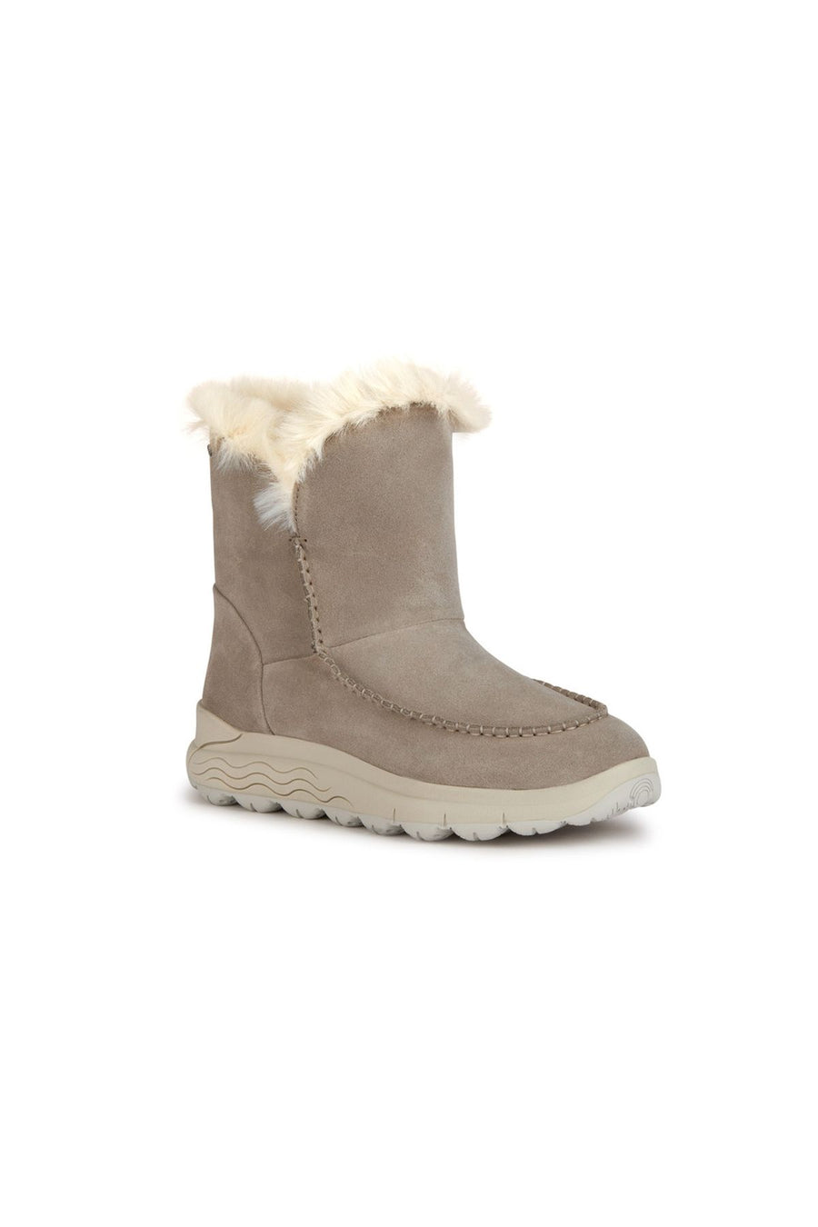 Geox Women's Beige Spherica Suede Leather Boots
