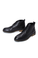 Men's Black Leather Classic Boots | Derimod