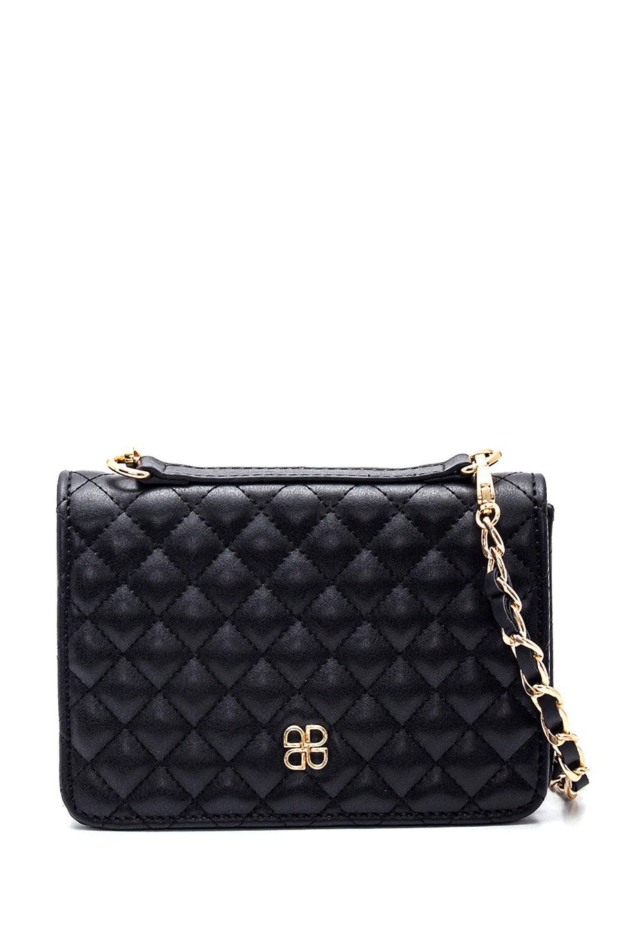 Women's Black Quilted Handbag