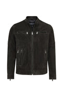 Patrick Men's Grey Suede Leather Jacket | Derimod