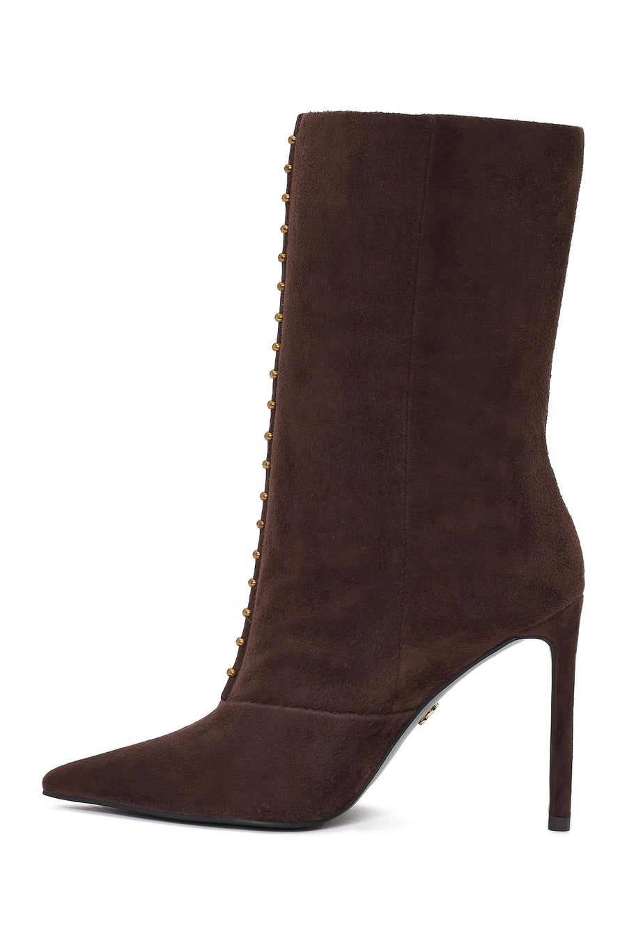 Woman Brown Short Thin-Heeled Suede Short Boots