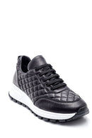Women's Leather Quilted Sneaker | Derimod
