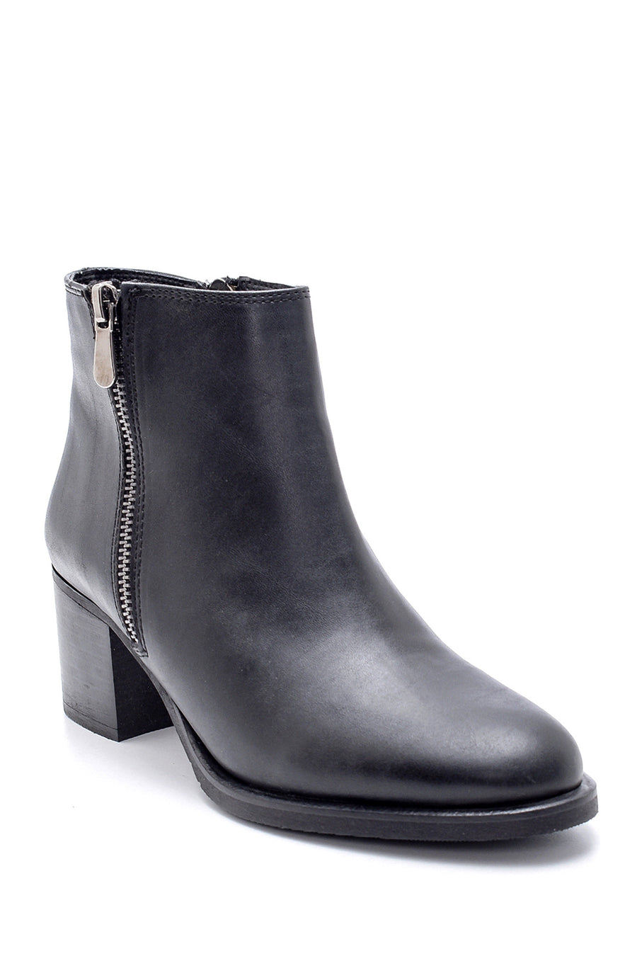 Women's Zipper Detailed Heeled Boots