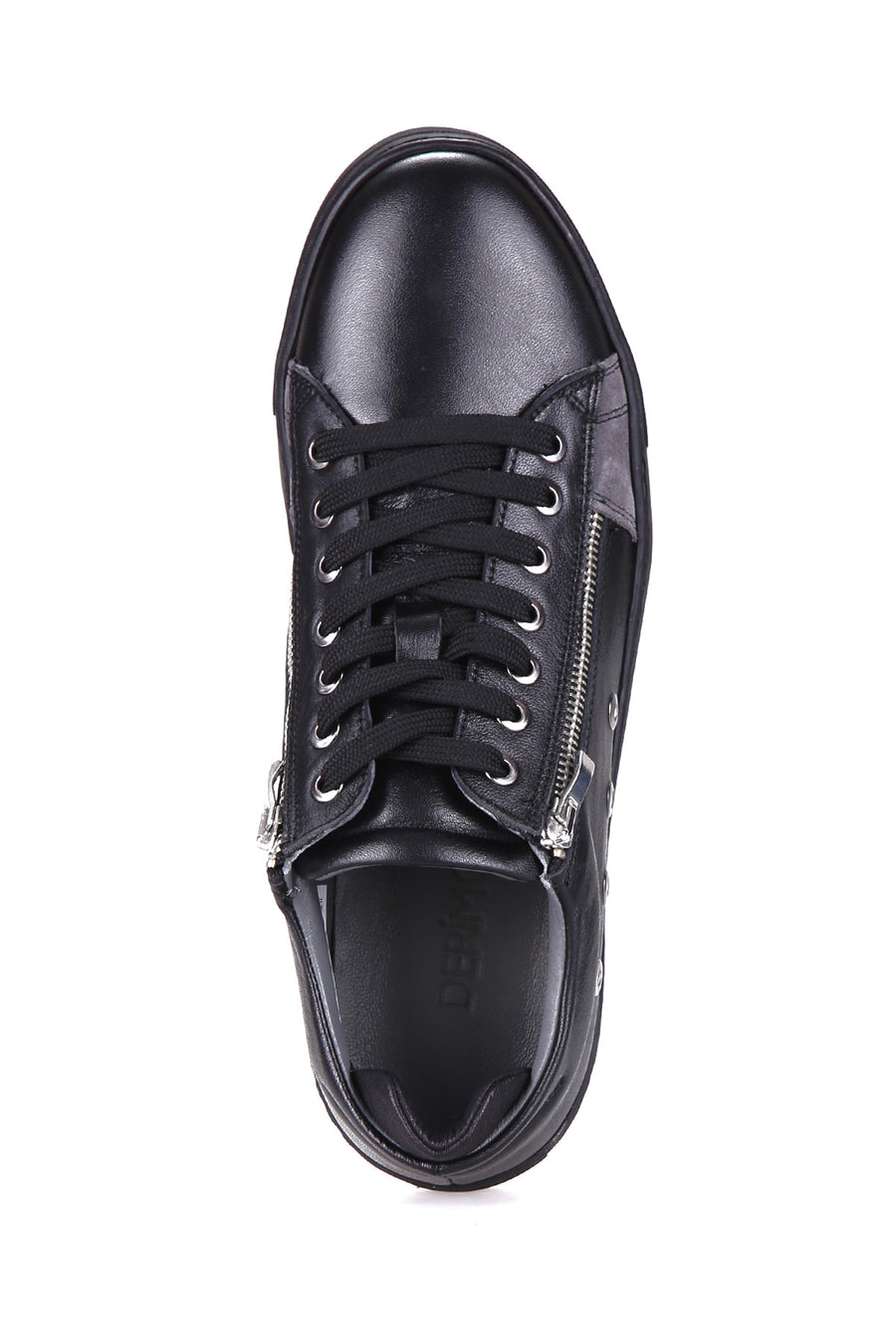 Men's Leather Shoes with Zipper Detail