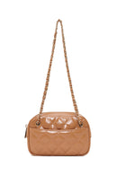 Woman Beige Quilted Crossbody Bag | Derimod