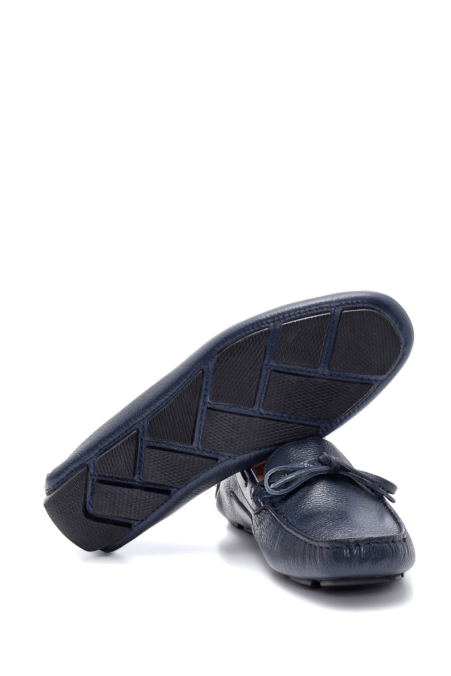 Erkek Lacivert Deri Casual Loafer