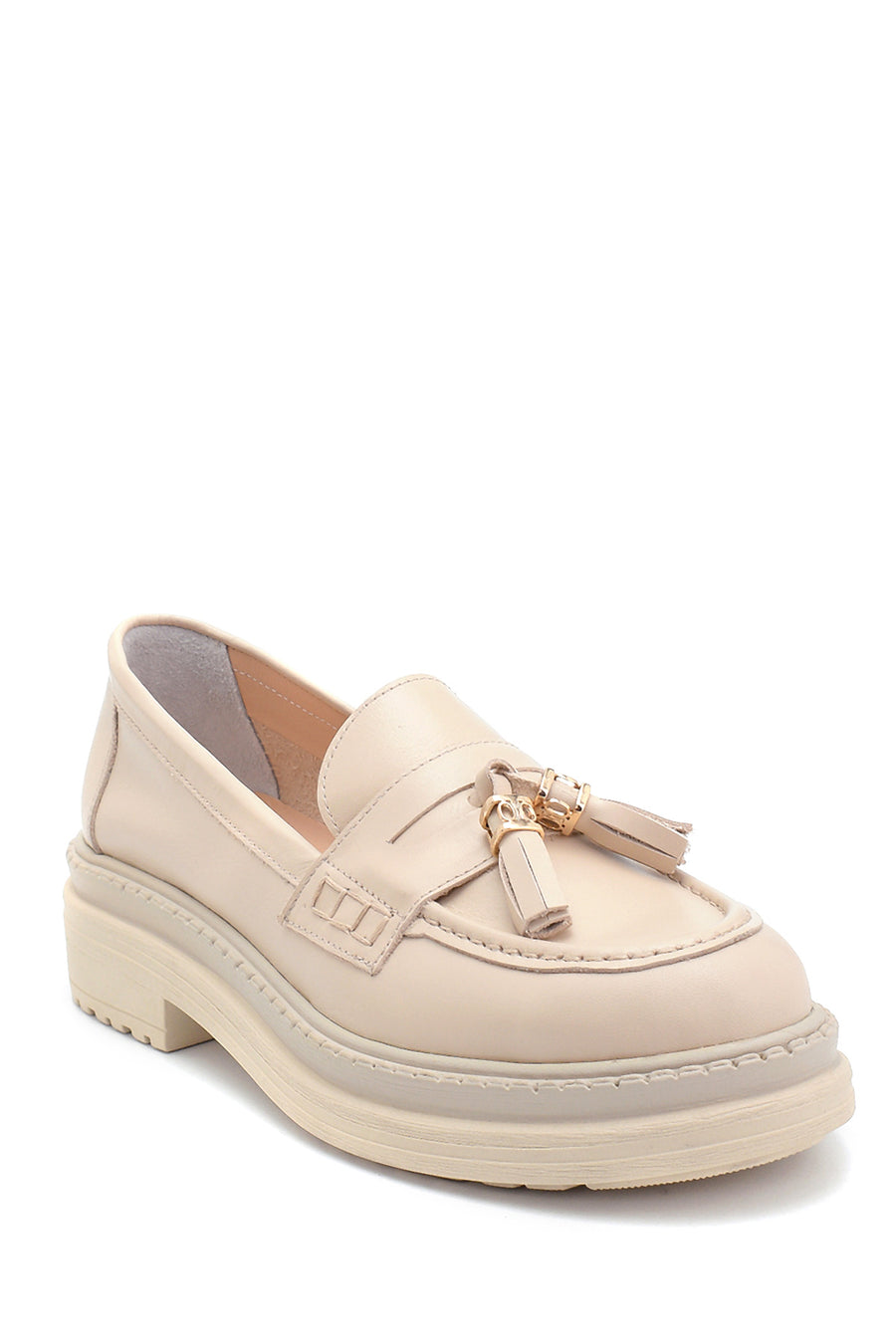 Women's Leather Tassel Detailed Loafer