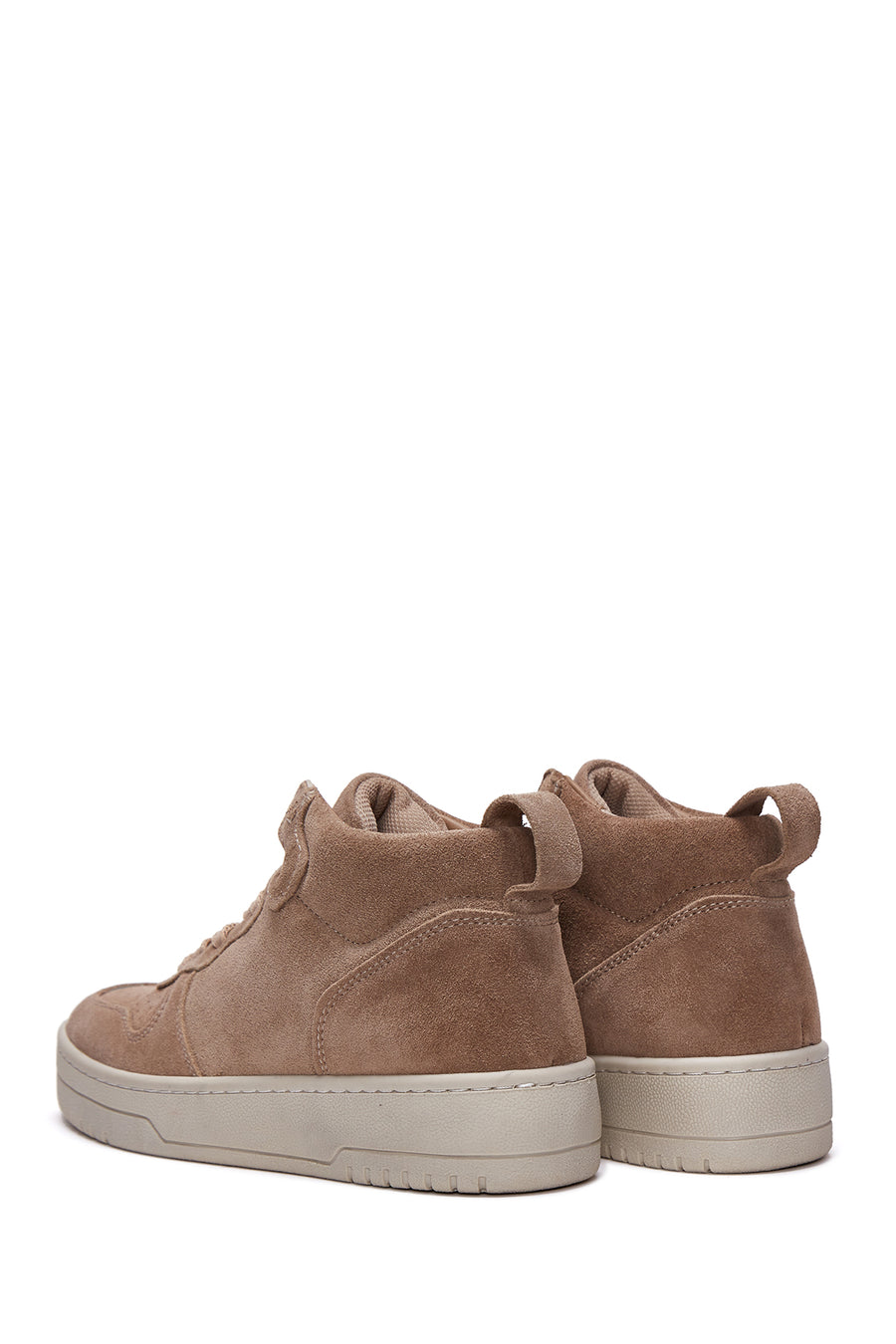 Kadın Bej Süet Deri Bilekli Sneaker