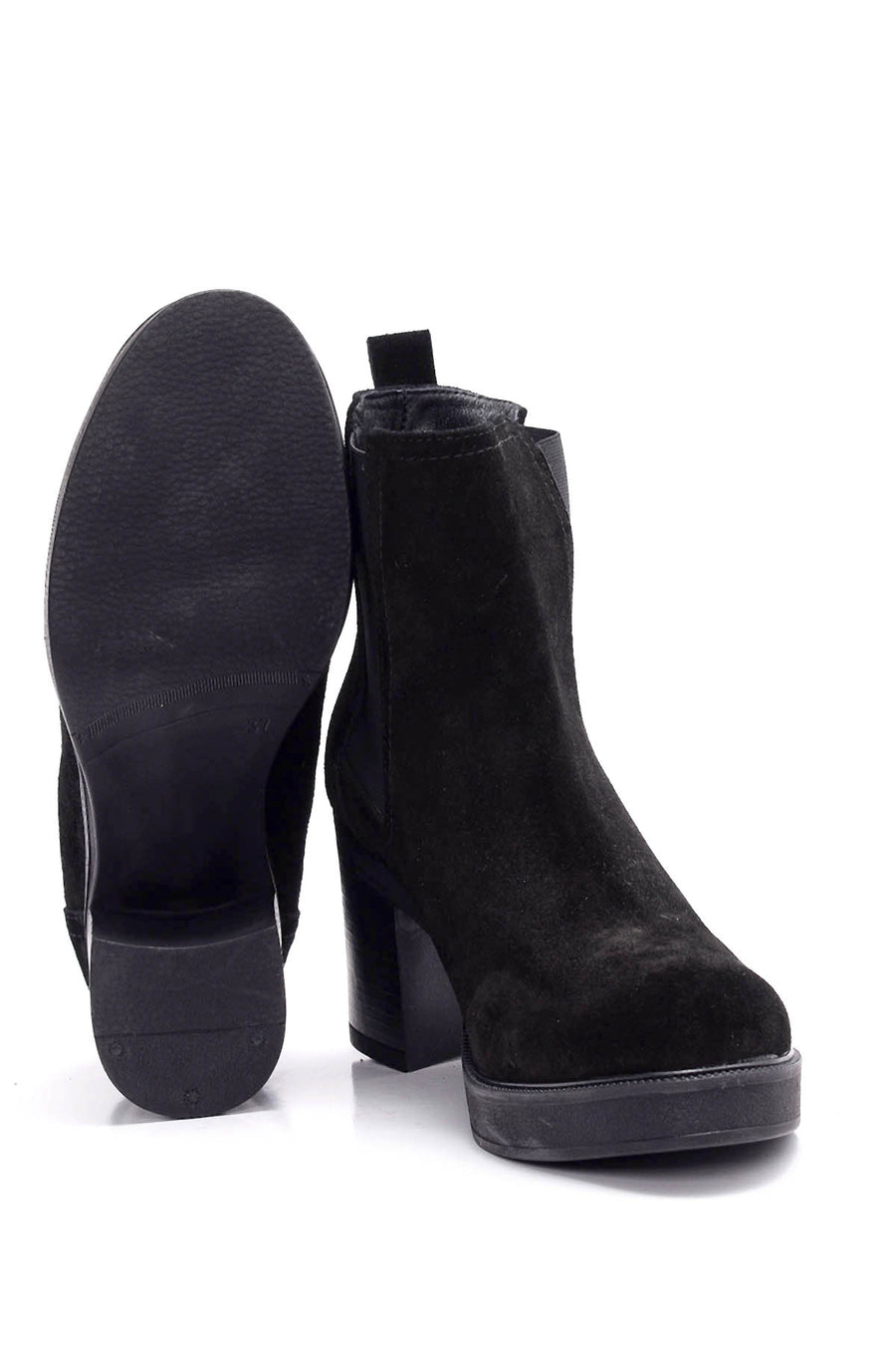 Women's Suede Heeled Boots