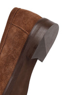 Woman Walnut Buckled Suede Masculine Loafer | Derimod
