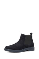 Geox Men's Navy Blue Ghete Leather Chelsea Boots | Derimod