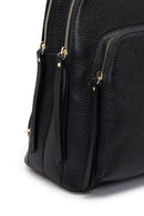Women's Black Leather Backpack | Derimod