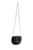 Women's Black Long Chain Strap Mini Evening Clutch Bag | Derimod