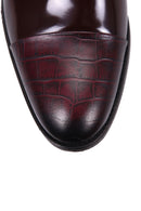 Crocodile Patterned Men's Leather Shoes | Derimod
