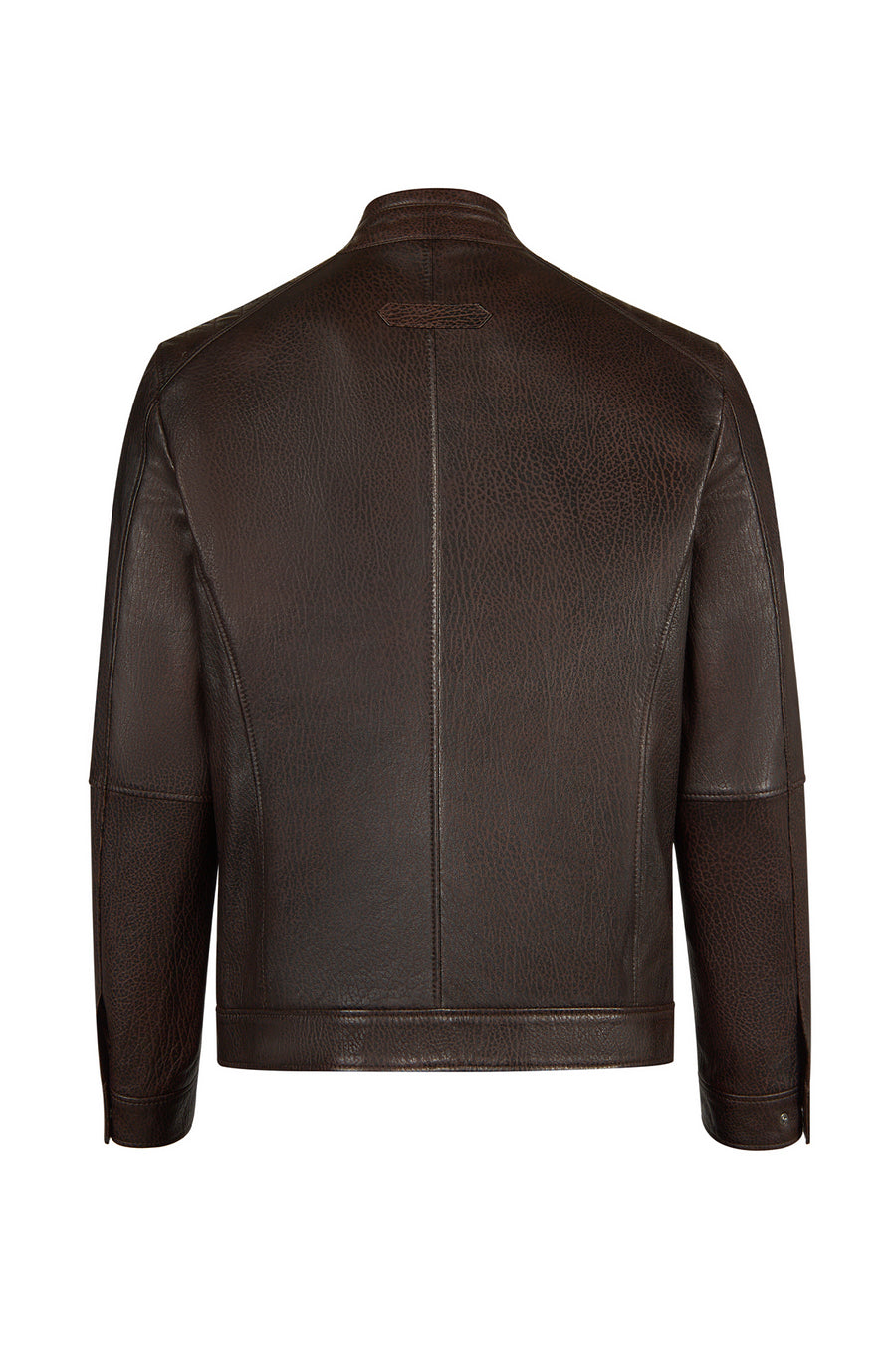 Reynold Male Brown Short Leather Jacket