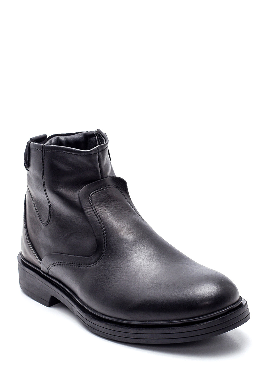 Men's Leather Zippered Boots