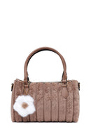 Woman Vizon Long-Strap Accessorized Plush Shoulder Bag | Derimod