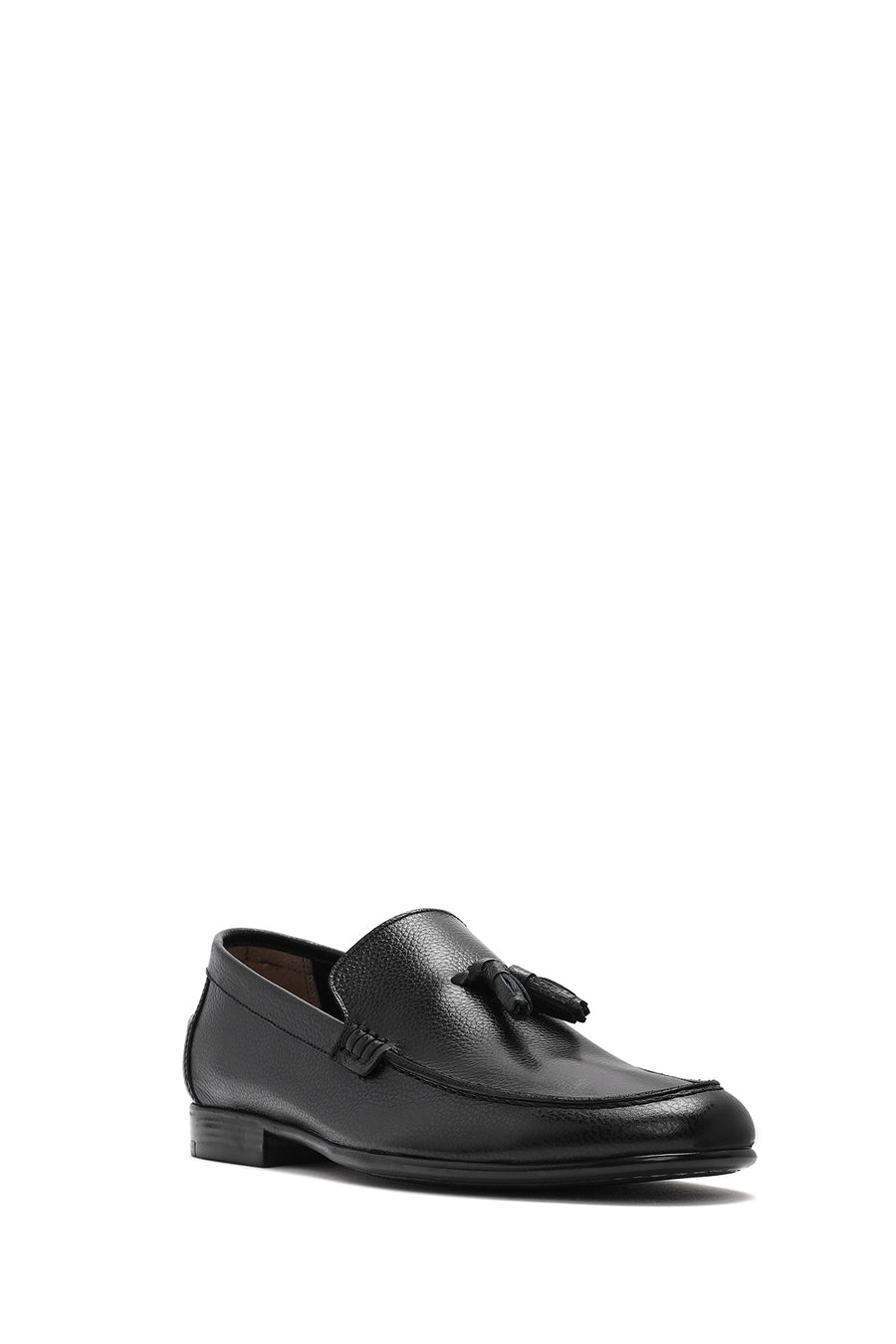 Men's Black Tasseled Leather Casual Loafer