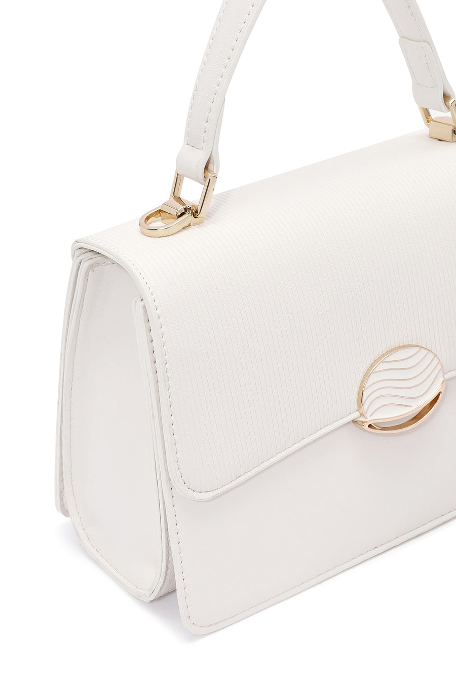 Women's Cream Long Strap Printed Classic Crossbody Bag